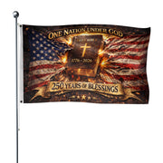 1776-2026 One Nation Under God 250th Anniversary Flag, 250 Years of Blessings & Holy Bible America Semiquincentennial - Double Sided Christian USA House Flag