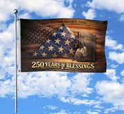 Christian 250 Years America Anniversary Flag, Holy Bible & One Nation Under God 1776-2026 - Double Sided Faith House Banner