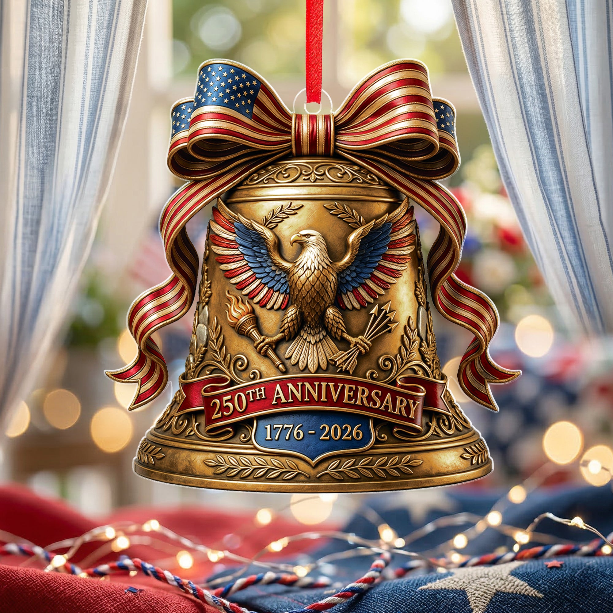 American Eagle Acrylic Ornament – 250th Anniversary U.S. Commemorative Decoration