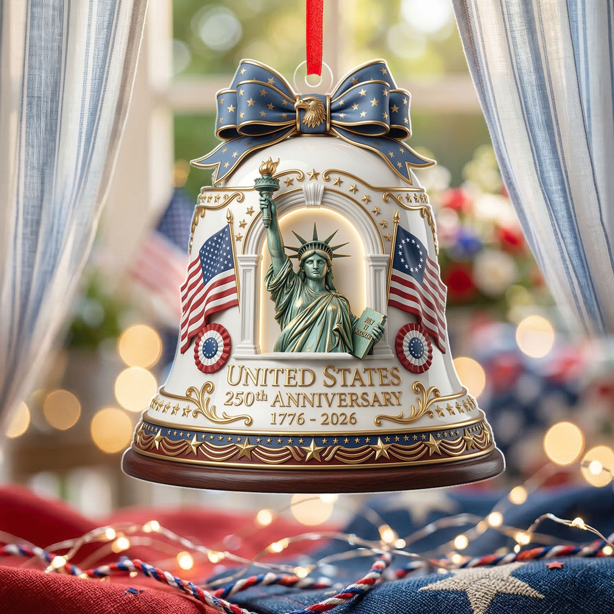 250th Anniversary U.S. Commemorative Acrylic Ornament – Statue of Liberty Design