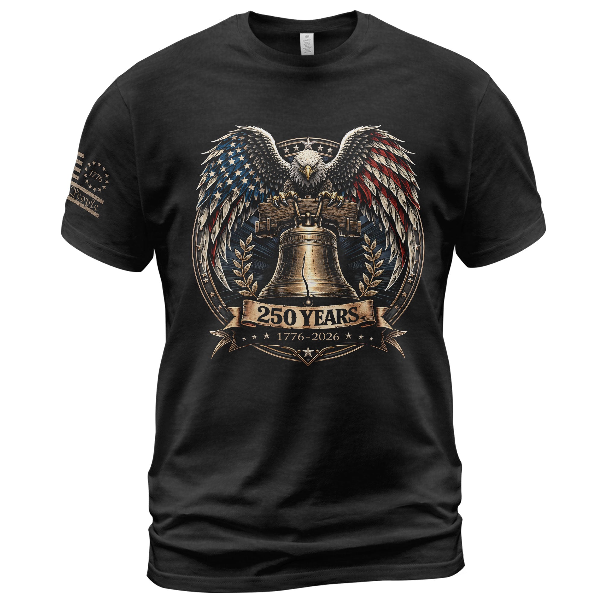 Vintage 250 Years 1776-2026 T-Shirt - Patriotic Eagle & Liberty Bell Anniversary Shirt