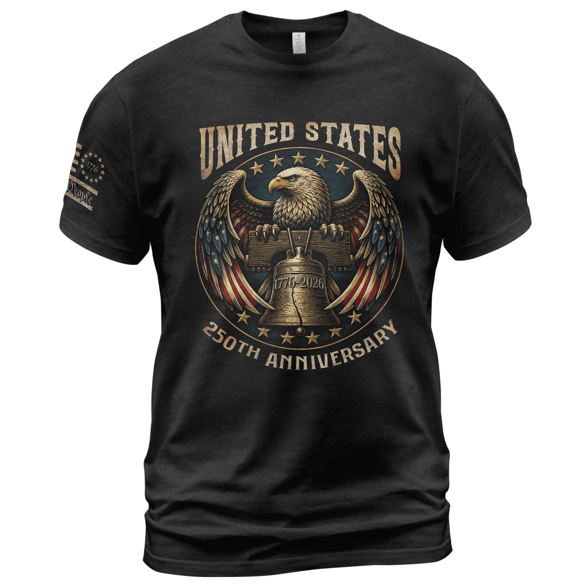 United States 250th Anniversary T-Shirt 1776-2026 Patriotic Liberty Bell Eagle Tee