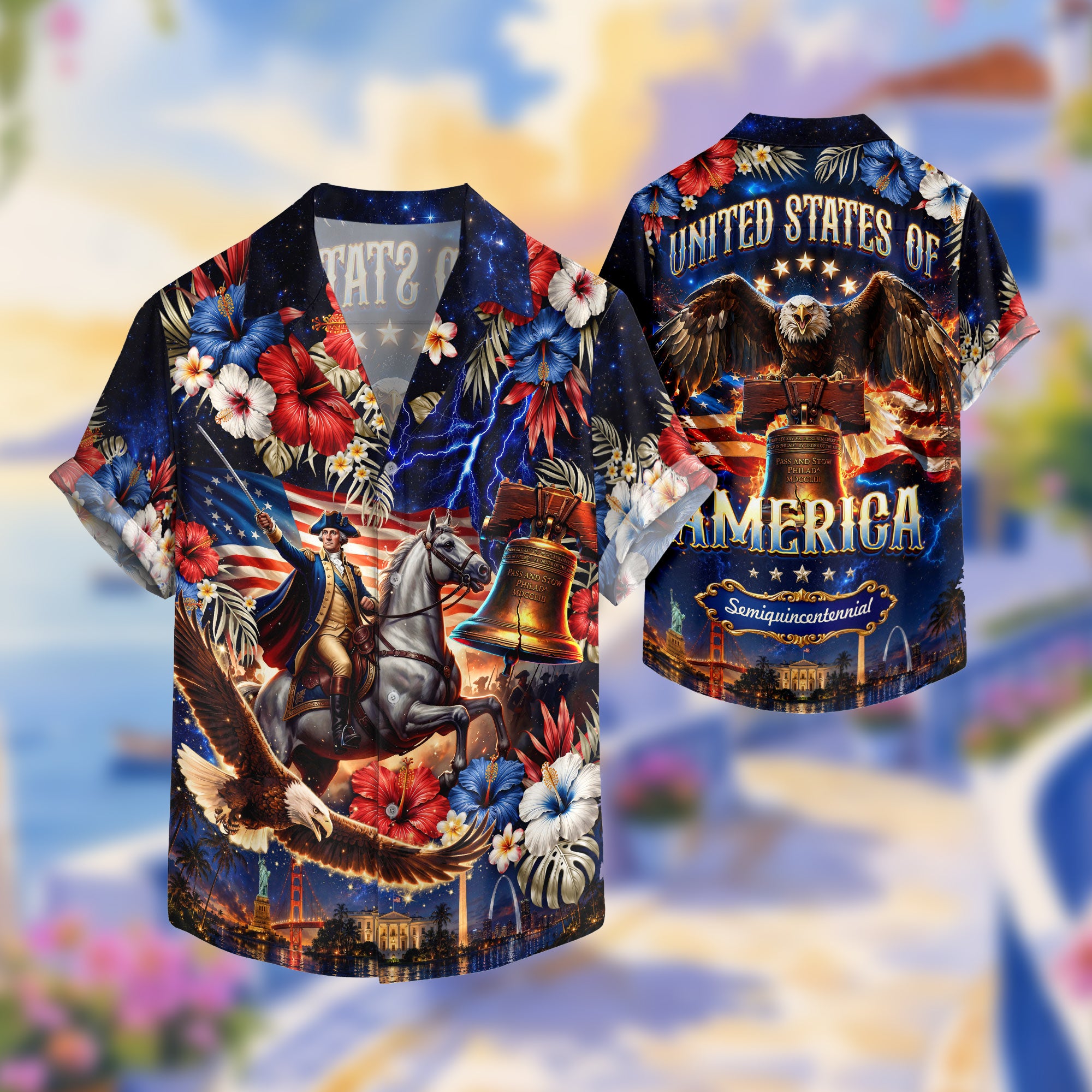 United States Of America 250 Years Hawaiian Shirt Patriotic Eagle Independence Day
