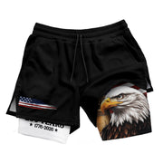 250 Years Eagle Gym Shorts 1776-2026 Patriotic American Flag Athletic Shorts - Rust Field Wear