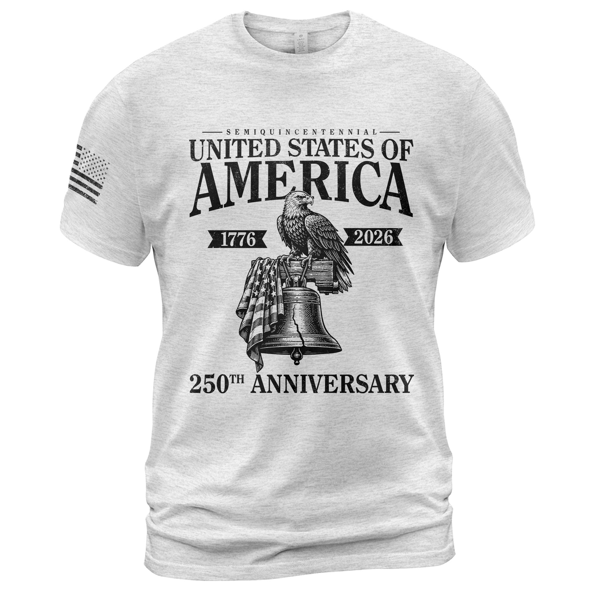 USA 250th Anniversary Shirt Men’s Vintage 250 Years Semiquincentennial 1776-2026 Patriotic Liberty Bell Eagle Tee
