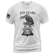 USA 250th Anniversary Shirt 250 Years 1776-2026 Men’s Patriotic Eagle American Flag Celebration Tee