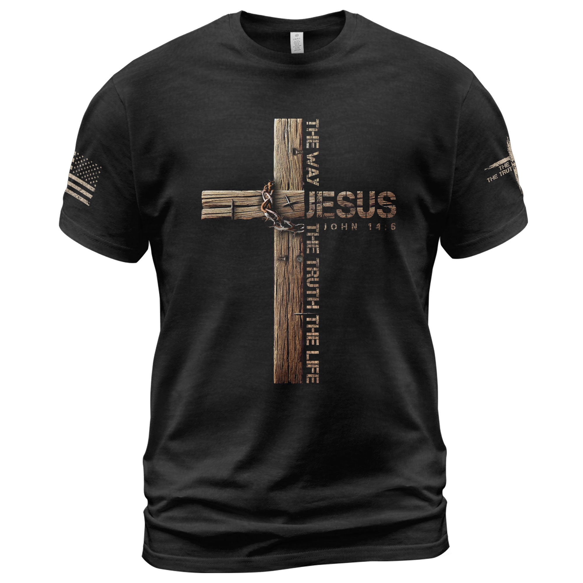Jesus Is the Way T-Shirt – John 14:6 Cross Design
