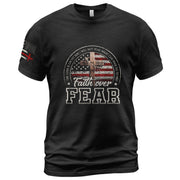 Faith Over Fear T-Shirt – Psalm 118:6 American Flag Design