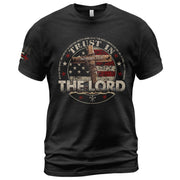 Trust In The Lord T-Shirt – Proverbs 3:5-6 Bible Verse Patriotic Christian Tee - Rust Field Wear