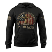 Trust in the Lord Hoodie – Proverbs 3:5-6 Cross, Doves & Flag - Rust Field Wear