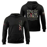 Trust In The Lord First Responder Thin Blue & Red Line Hoodie - Rust Field Wear