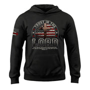 Trust in the Lord Hoodie – Proverbs 3:5-6 Cross & Flag Graphic - Rust Field Wear