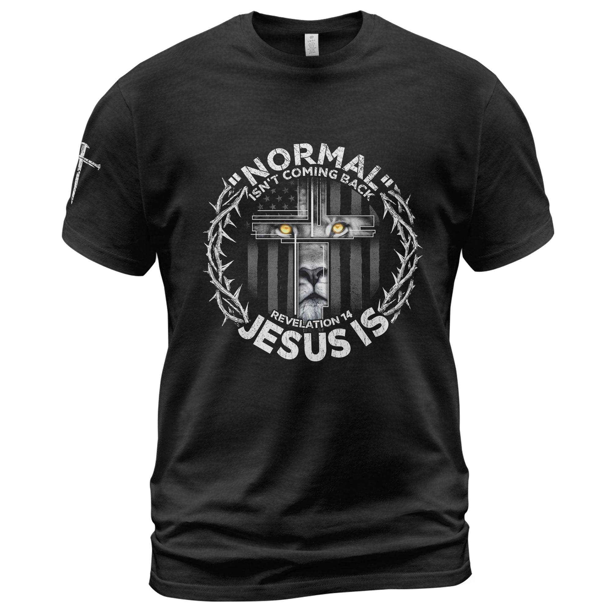 Normal Isn’t Coming Back Jesus Is Lion Cross T-Shirt - Rust Field Wear