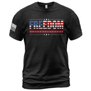 Freedom American Flag Stars & Stripes Patriotic T-Shirt