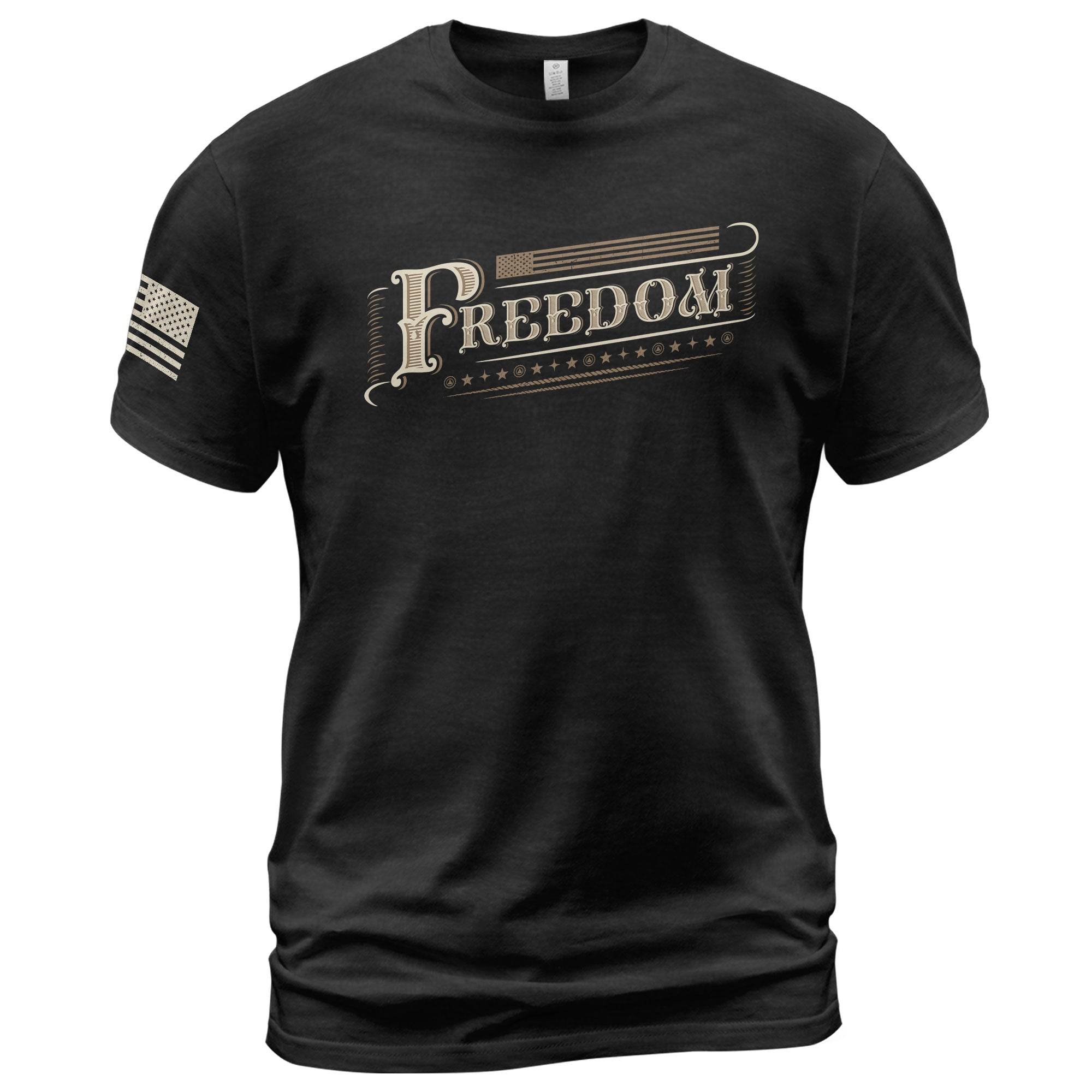 Vintage 'Freedom' Script T-Shirt - Rust Field Wear