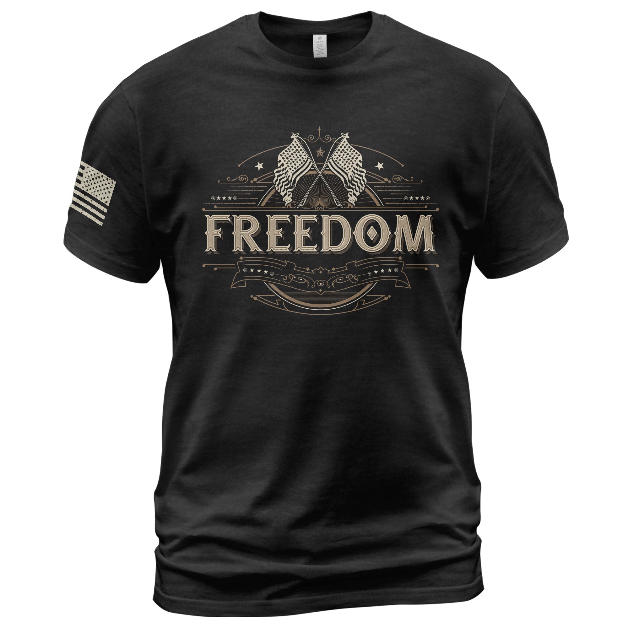 Freedom Heritage Patriotic American Flag Tribute T-Shirt