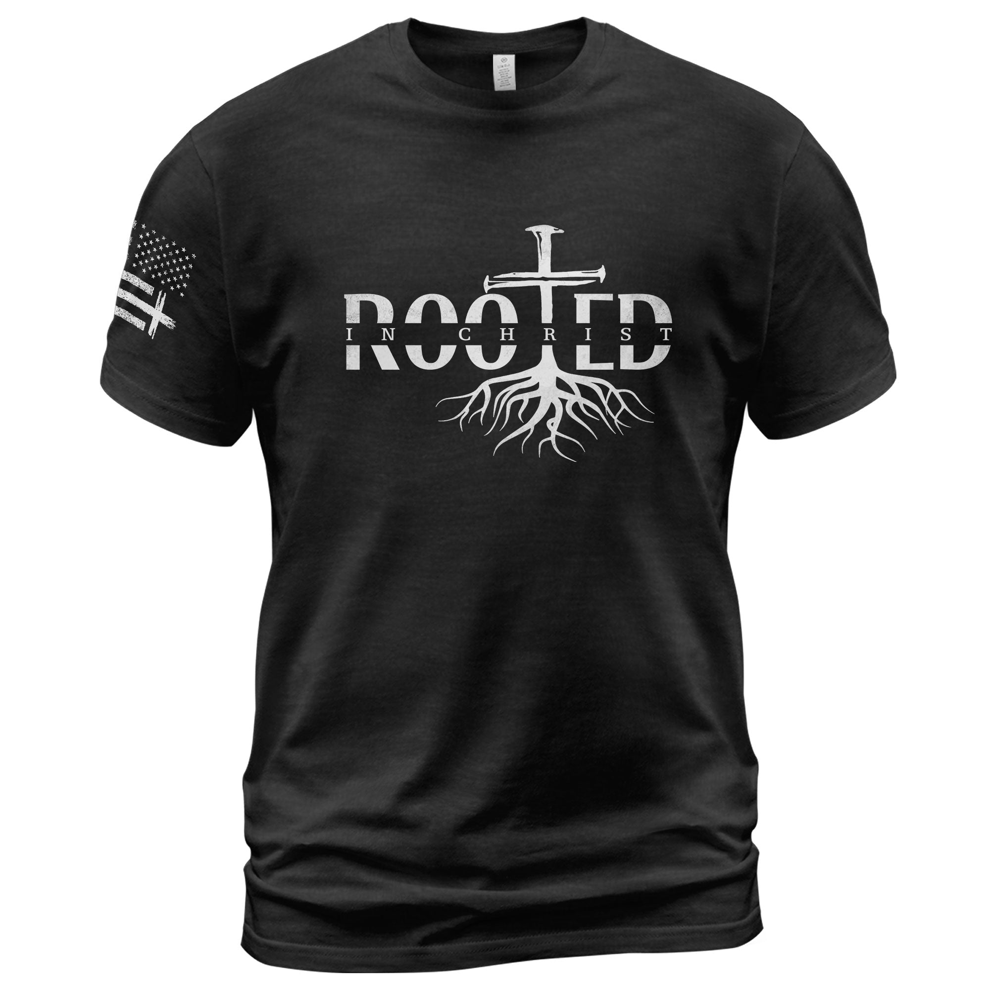 Rooted In Christ Cross Roots Christian T-Shirt