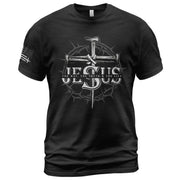 Jesus The Way The Truth The Life Nail Cross Crown Christian T-Shirt