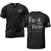 Faith Over Fear Cross Crown of Thorns Psalms 118:6 Christian T-Shirt