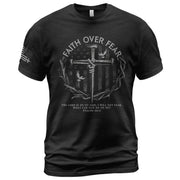 Faith Over Fear American Flag Psalm 118:6 Christian T-Shirt