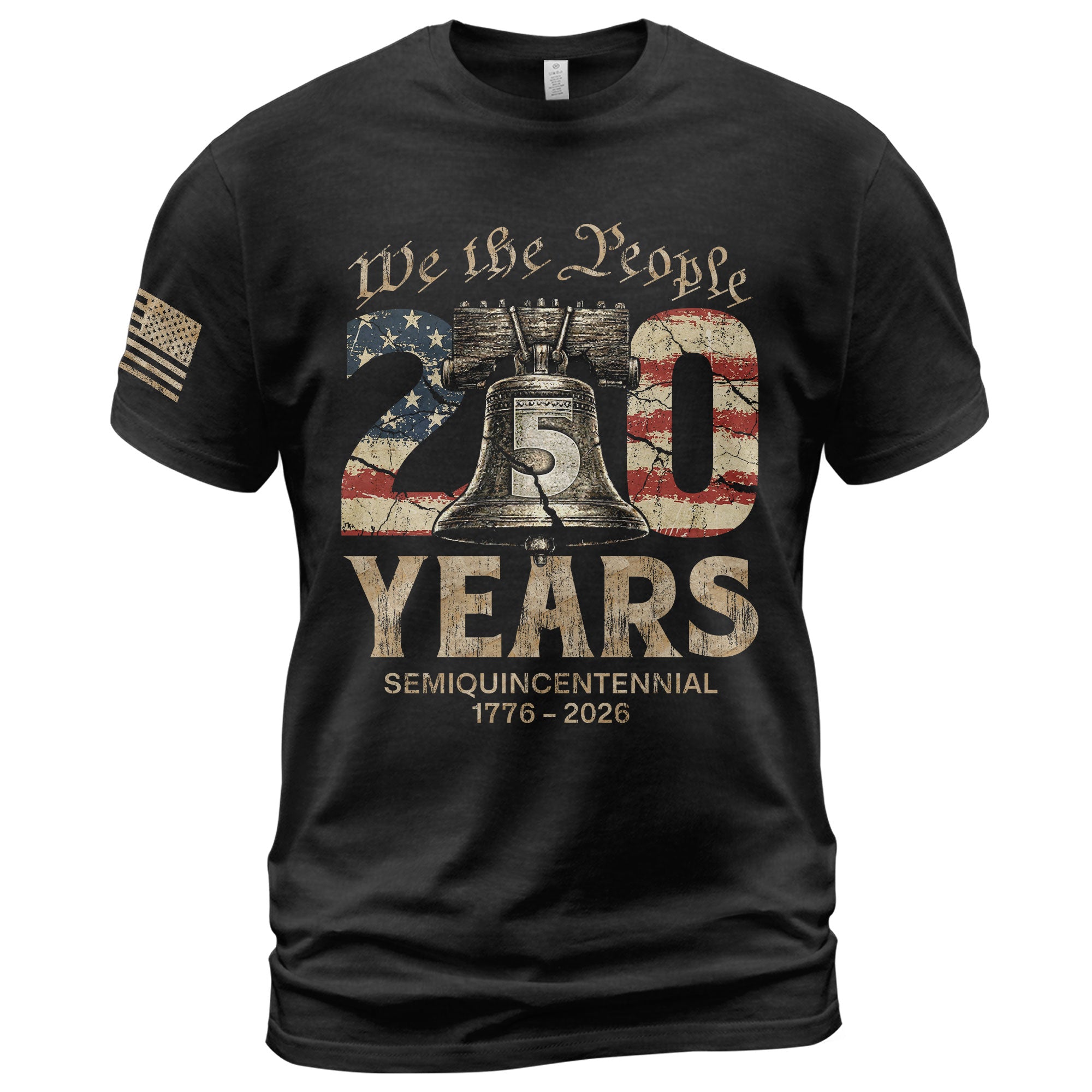 USA 250th Anniversary Shirt 1776-2026 Liberty Bell We The People Patriotic for Men