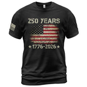 250 Years American Independence T-Shirt 1776–2026 – Vintage USA Flag Patriotic Shirt