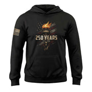 USA 250th Anniversary Hoodie 1776-2026 Liberty Torch Patriotic Men