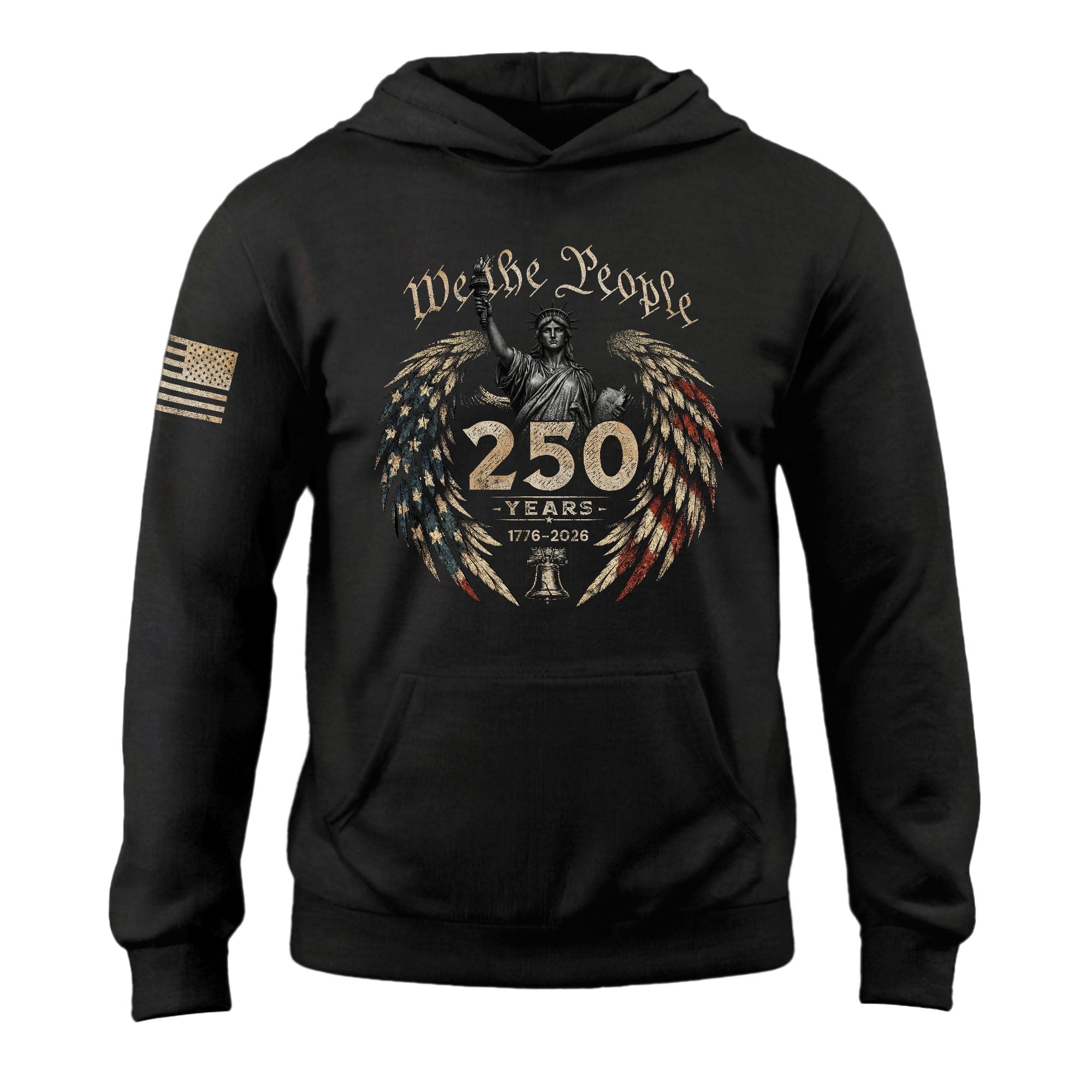 USA 250th Anniversary Hoodie 1776-2026 Patriotic We The People Statue of Liberty