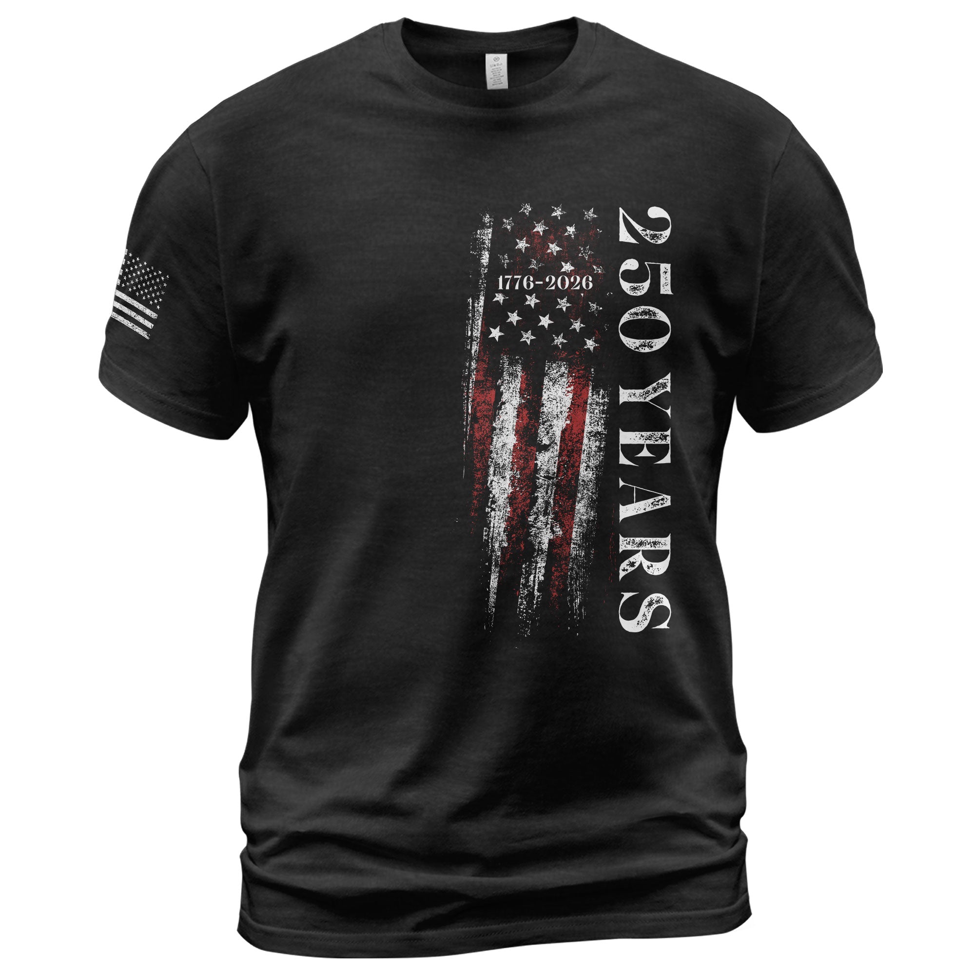 250 Years Vertical Flag T-Shirt – Vintage USA Independence 1776–2026 Shirt