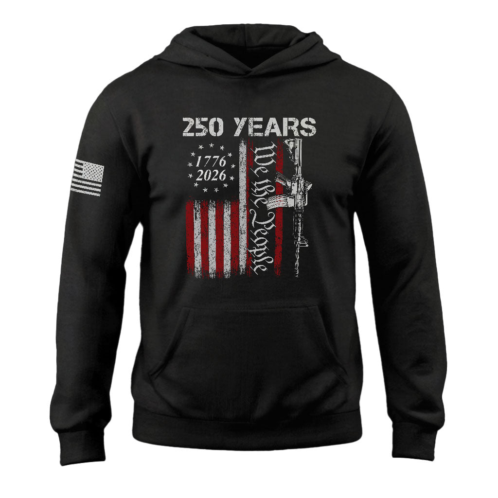 USA 250th Anniversary Semiquincentennial 250 Years Hoodie 1776-2026 We The People Distressed Patriotic