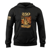 USA 250th Anniversary Semiquincentennial 250 Years Hoodie 1776-2026 Statue of Liberty Patriotic Flag Graphic