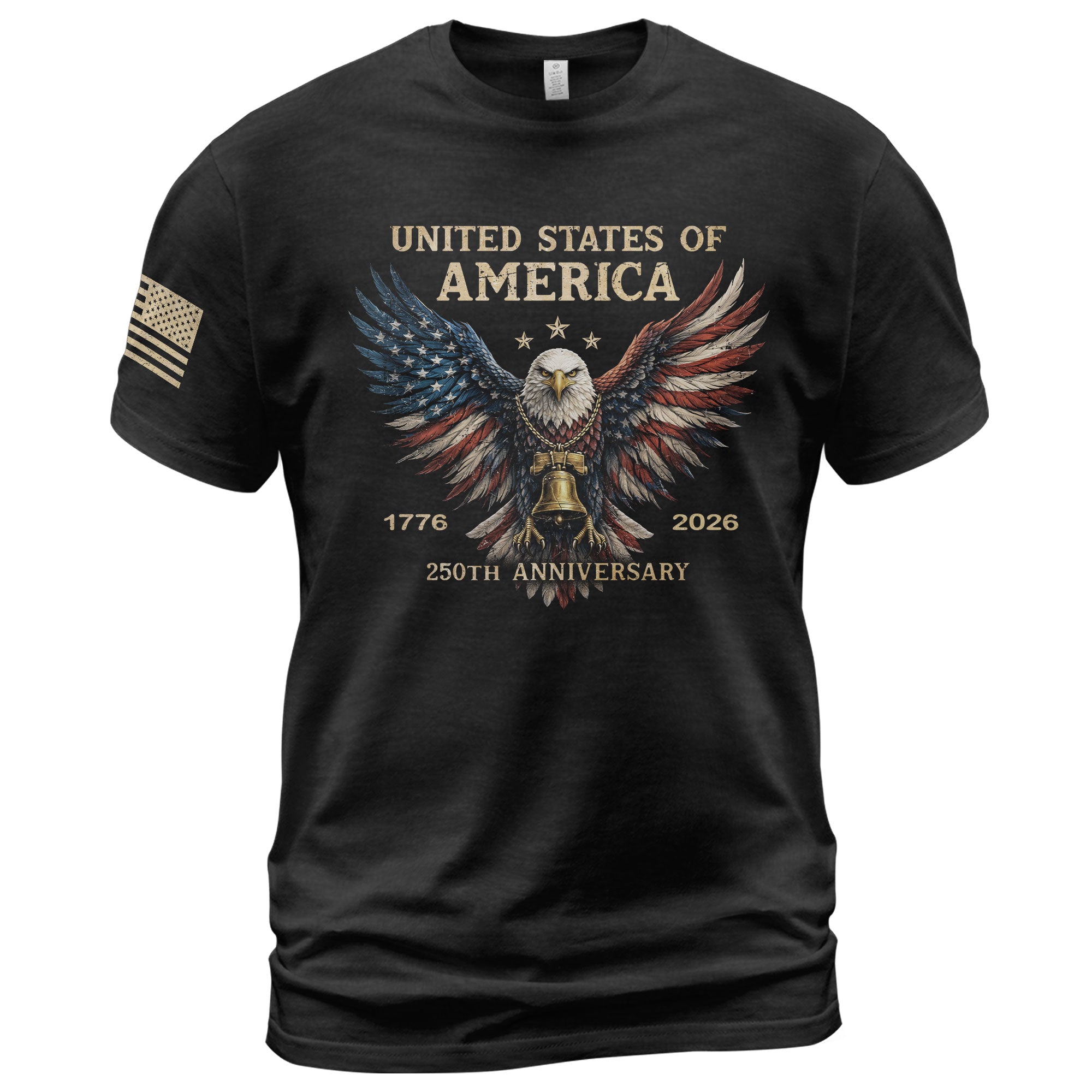 USA 250th Anniversary 250 Years Shirt 1776–2026 American Flag Winged Eagle Patriotic