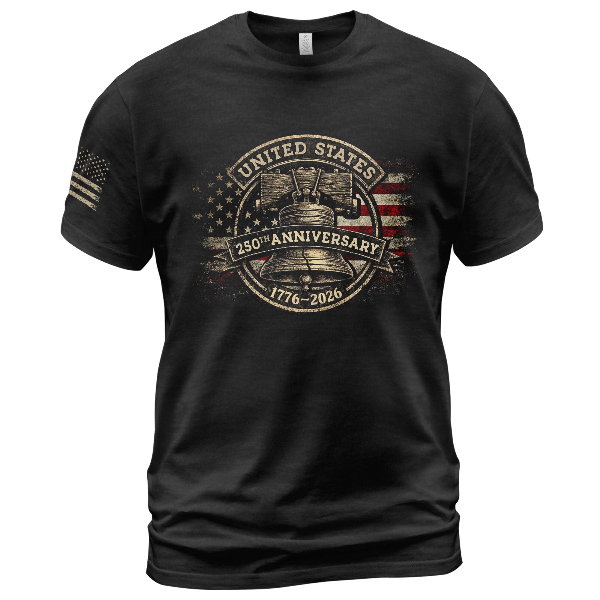 USA 250th Anniversary Shirt 1776-2026 Liberty Bell Patriotic American Flag