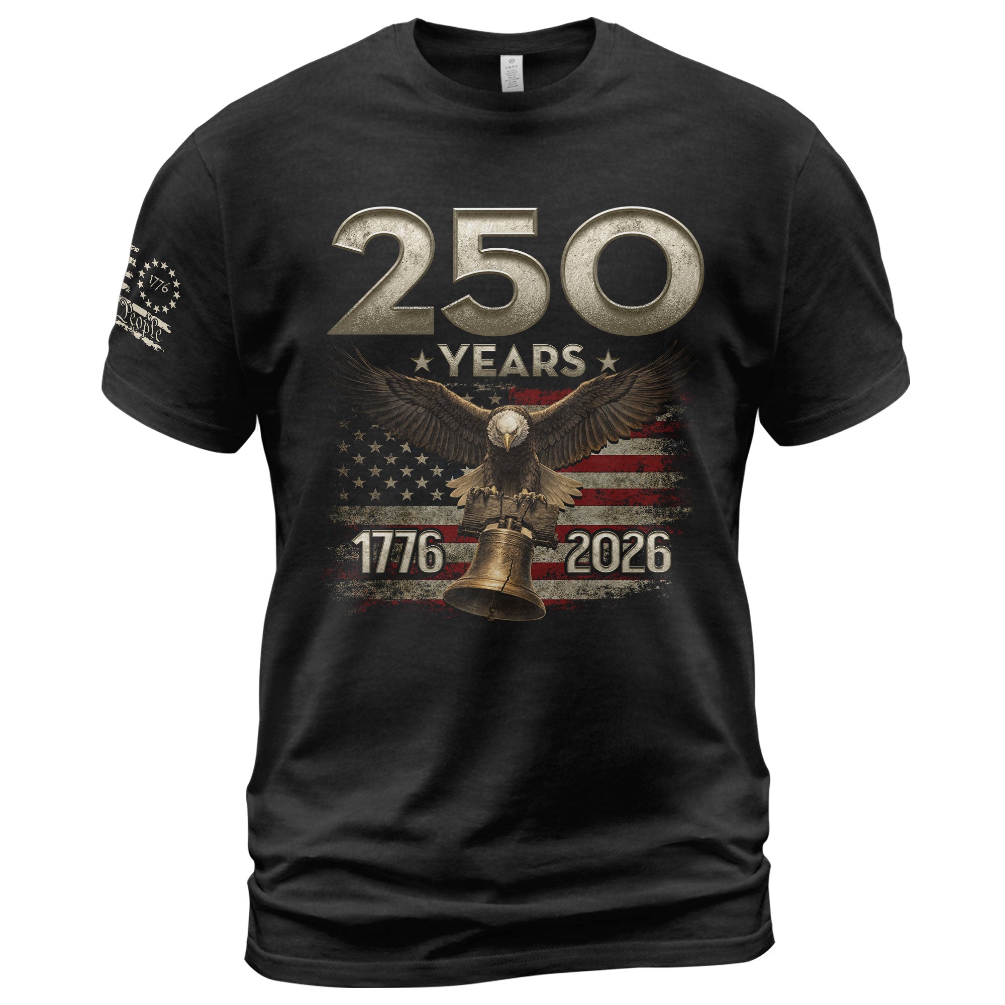 USA 250th Anniversary Shirt 1776-2026 Independence Eagle Liberty Bell Patriotic