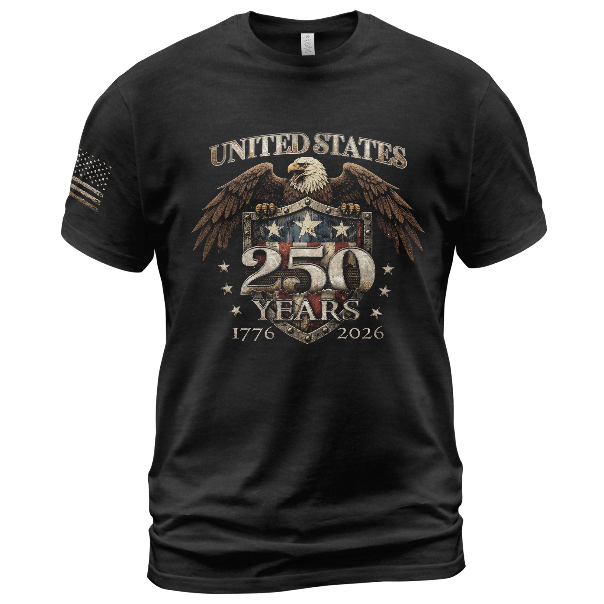 USA 250th Anniversary 250 Years Shirt 1776-2026 Patriotic American Eagle Shield