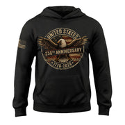 USA 250th Anniversary Semiquincentennial 250 Years Hoodie 1776-2026 Patriotic Eagle Vintage
