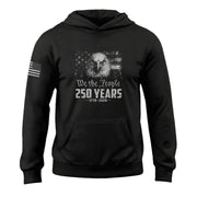USA 250th Anniversary Semiquincentennial Hoodie 1776-2026 Distressed Flag We The People Eagle Heritage