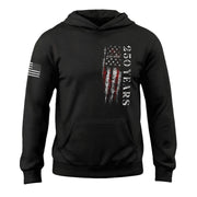 USA 250th Anniversary 250 Years Hoodie 1776-2026 American Flag Vintage Patriotic