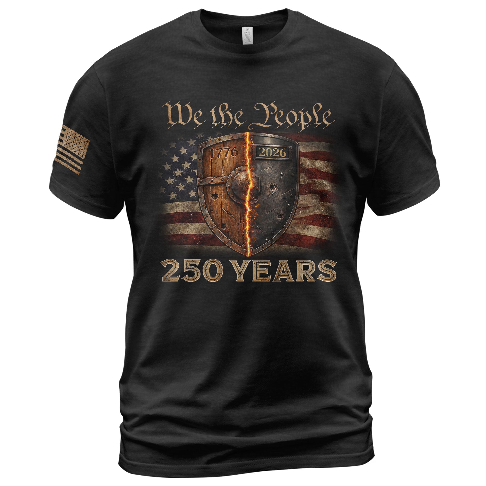 USA 250th Anniversary 250 Years Semiquincentennial Shirt 1776-2026 We The People Mechanical Eagle Patriotic Mental Strength