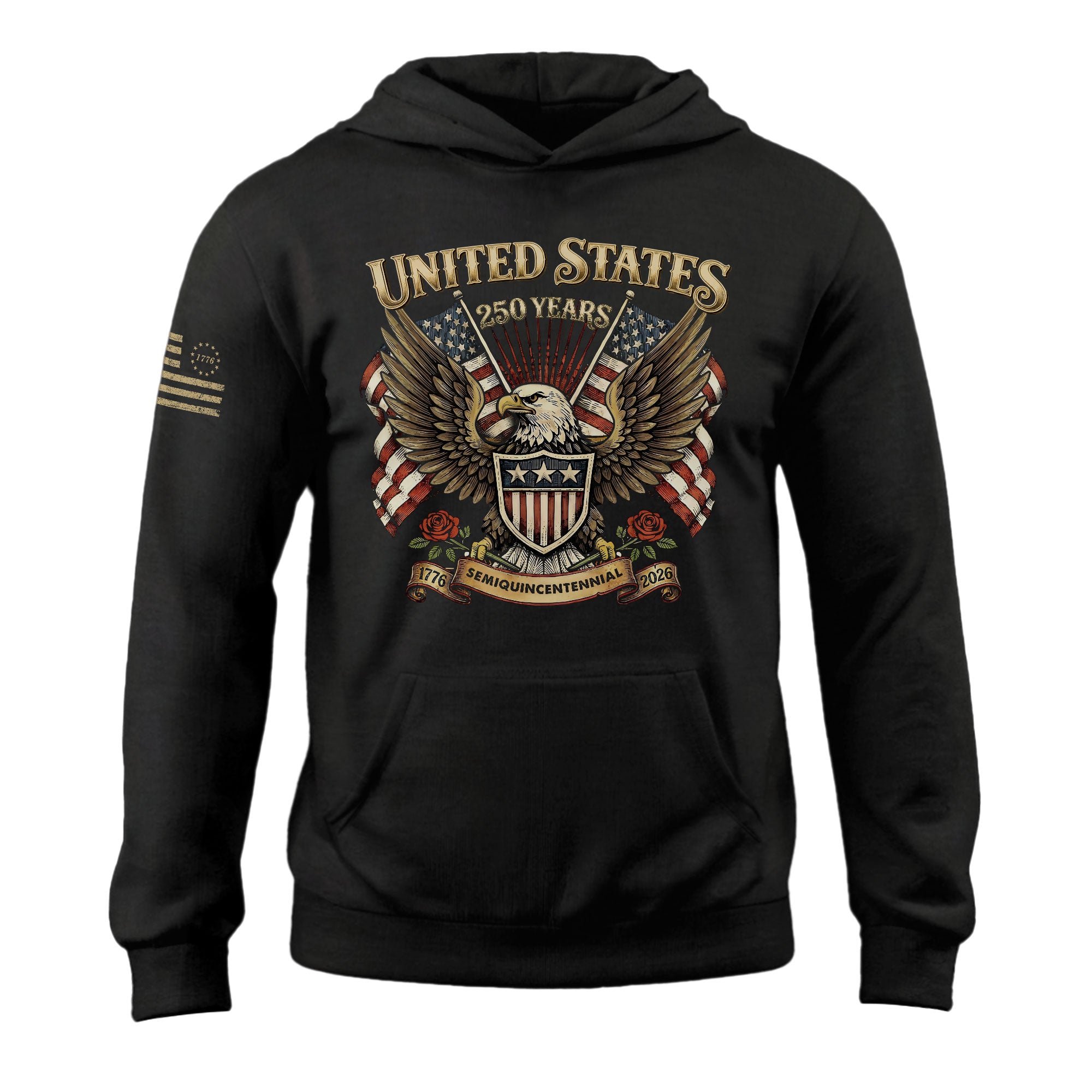 USA 250th Anniversary Hoodie 1776–2026 Semiquincentennial Historic Voyage Freedom Heritage