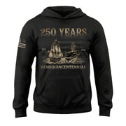 USA 250th Anniversary Hoodie Semiquincentennial 1776-2026 Retro American Sailing Ship Patriotic