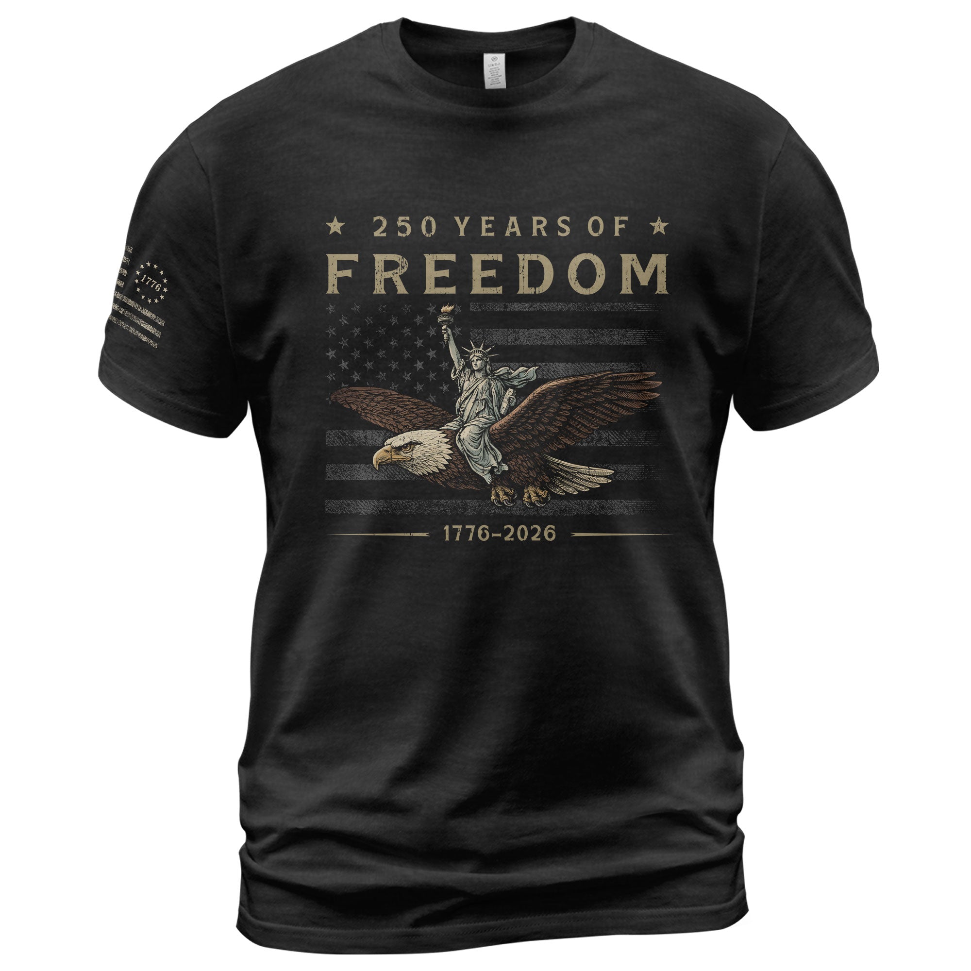 USA 250th Anniversary Shirt 250 Years of Freedom 1776-2026 We The People Eagle Lady Liberty Patriotic