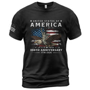 United States of America 250th Anniversary Shirt Semiquincentennial 1776-2026 USA Flag Liberty Eagle Patriotic Mens