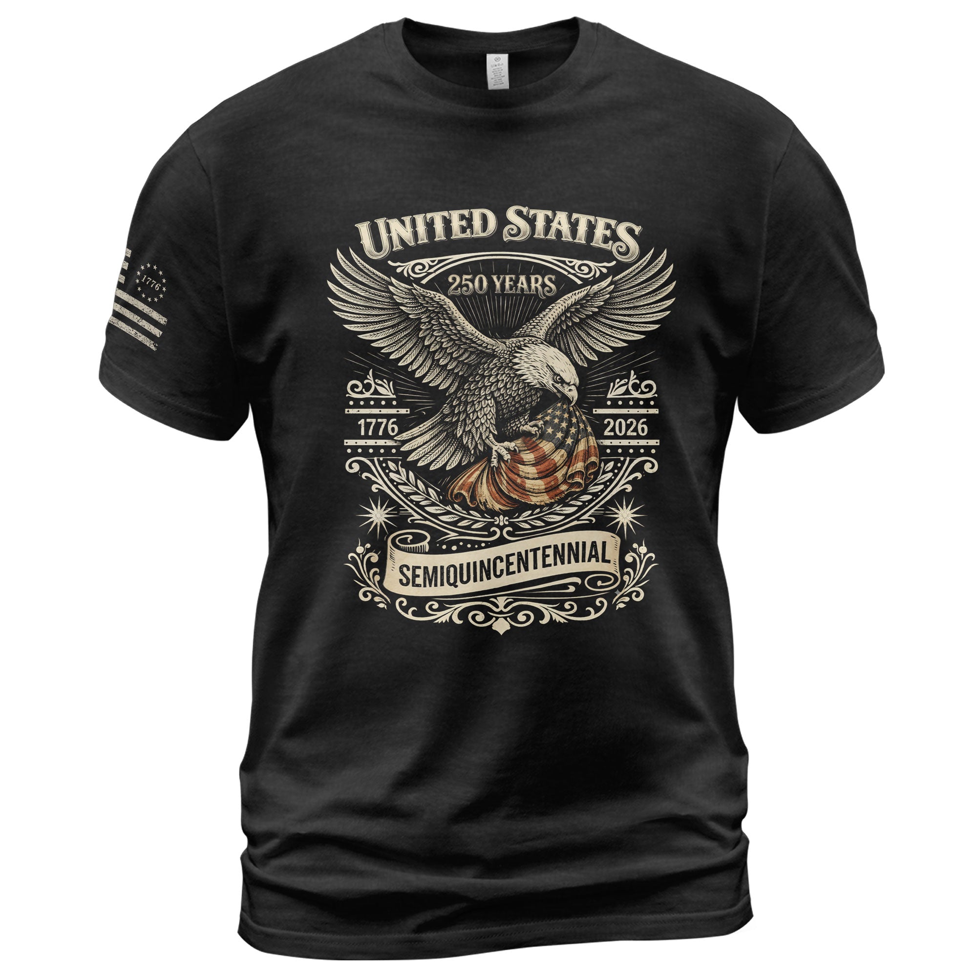 USA 250th Anniversary Shirt Semiquincentennial 1776-2026 American Flag Eagle Patriotic Mens