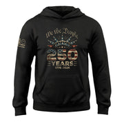 America 250 Years Anniversary Hoodie 1776–2026, Patriotic Vintage American Flag Celebration Hoodie