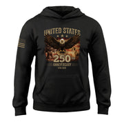 USA 1776–2026 250th Anniversary Hoodie, Patriotic American Freedom Heritage Design Hoodie