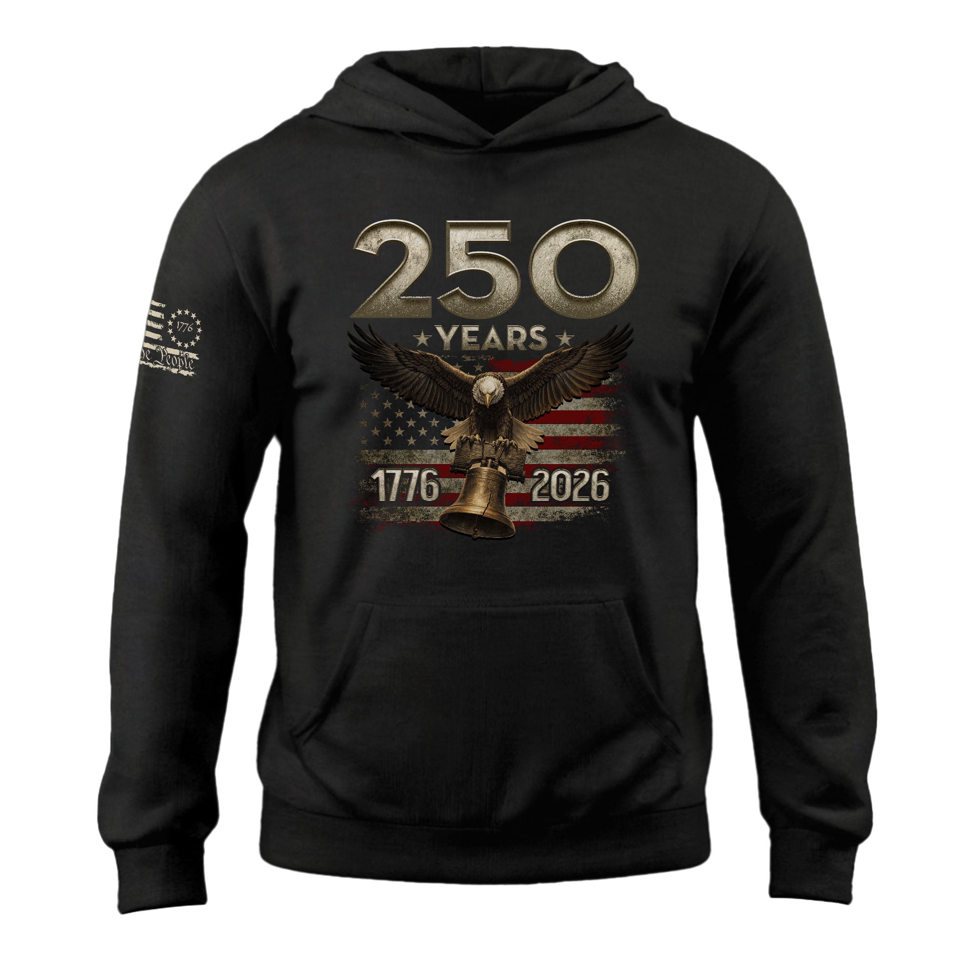 250th Anniversary USA Hoodie 1776–2026, Classic Patriotic American Heritage Celebration Apparel