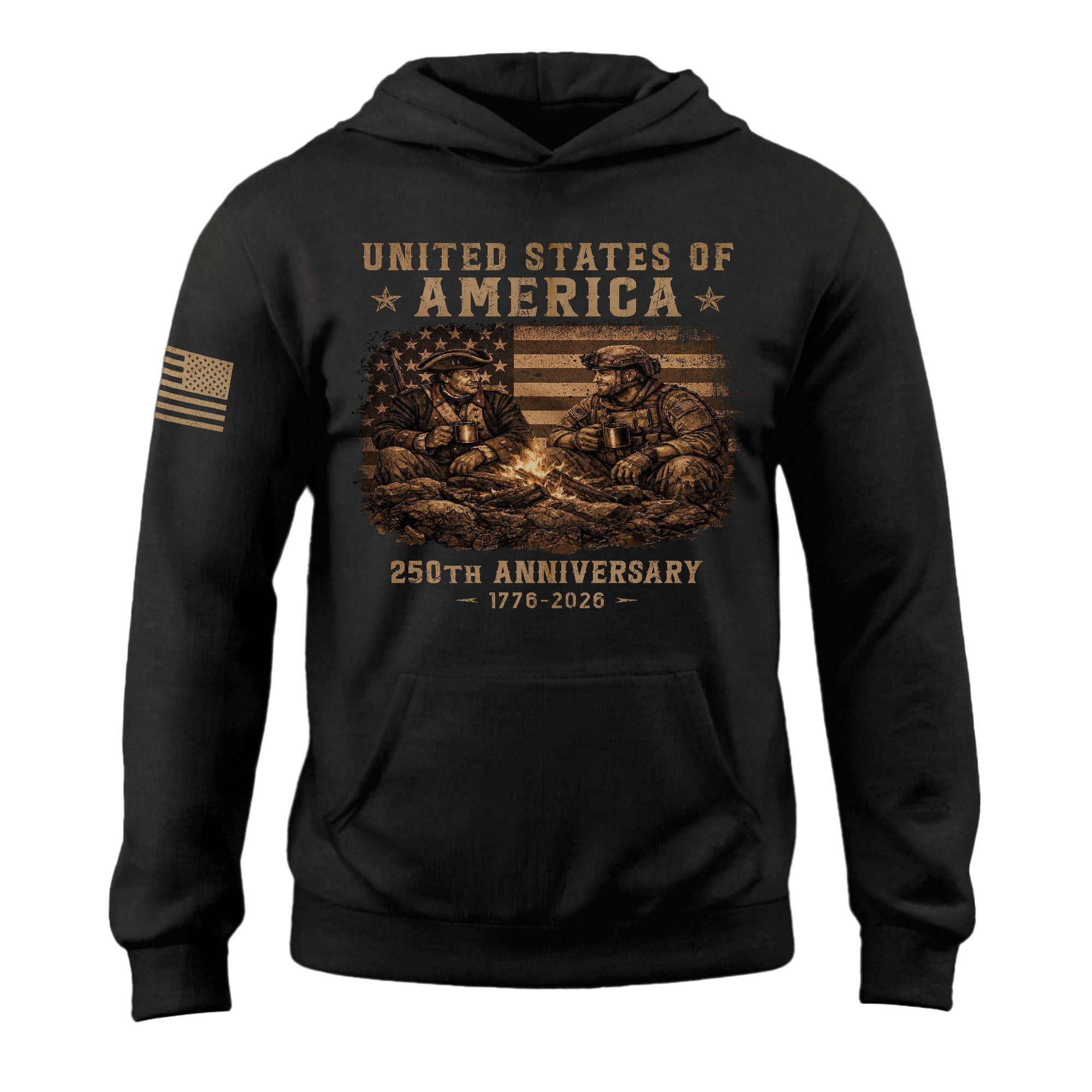 America 1776–2026 250 Years Anniversary Hoodie, Classic American History Celebration Hoodie Unisex