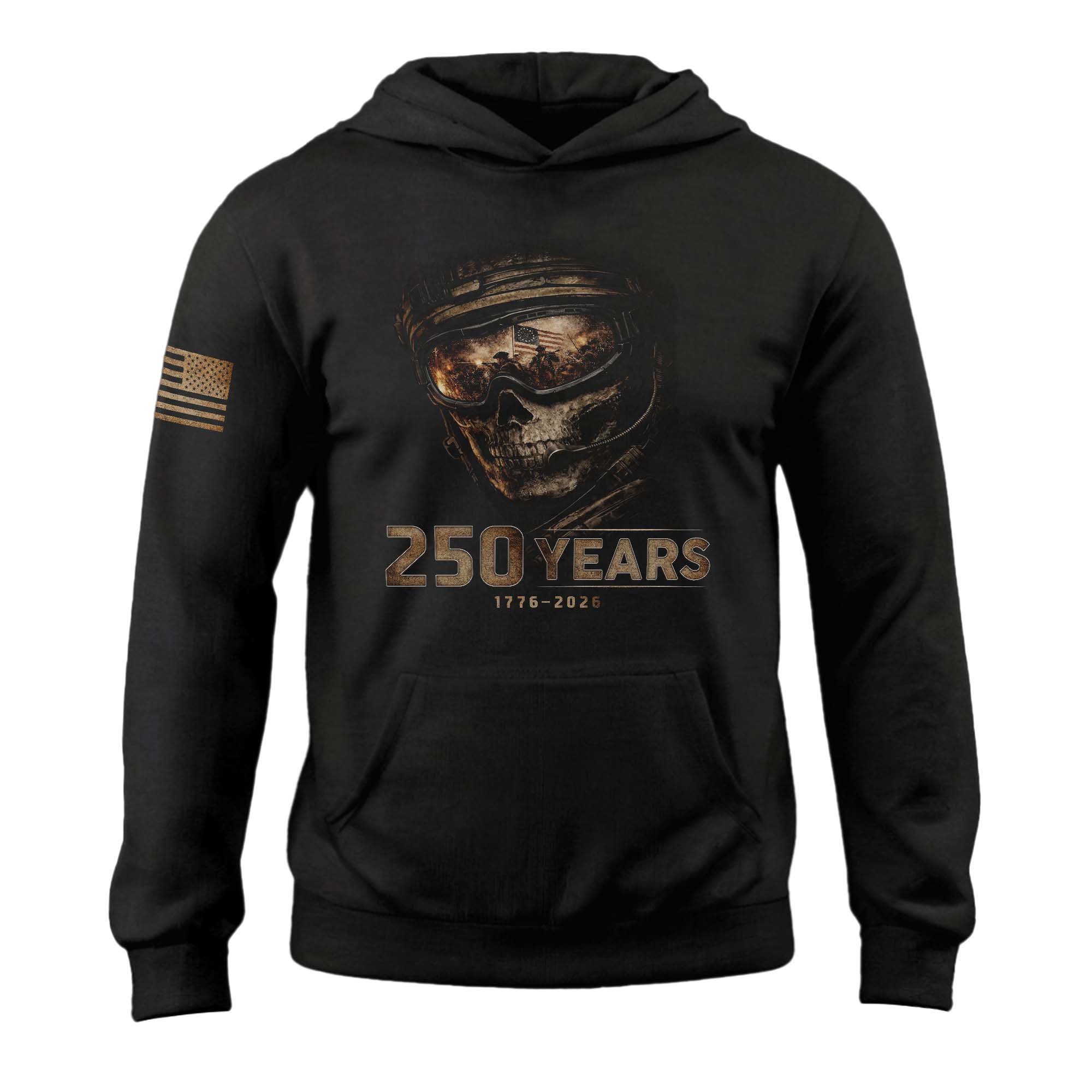 250th Anniversary USA Hoodie 1776–2026, Timeless American Heritage Freedom Commemorative Apparel