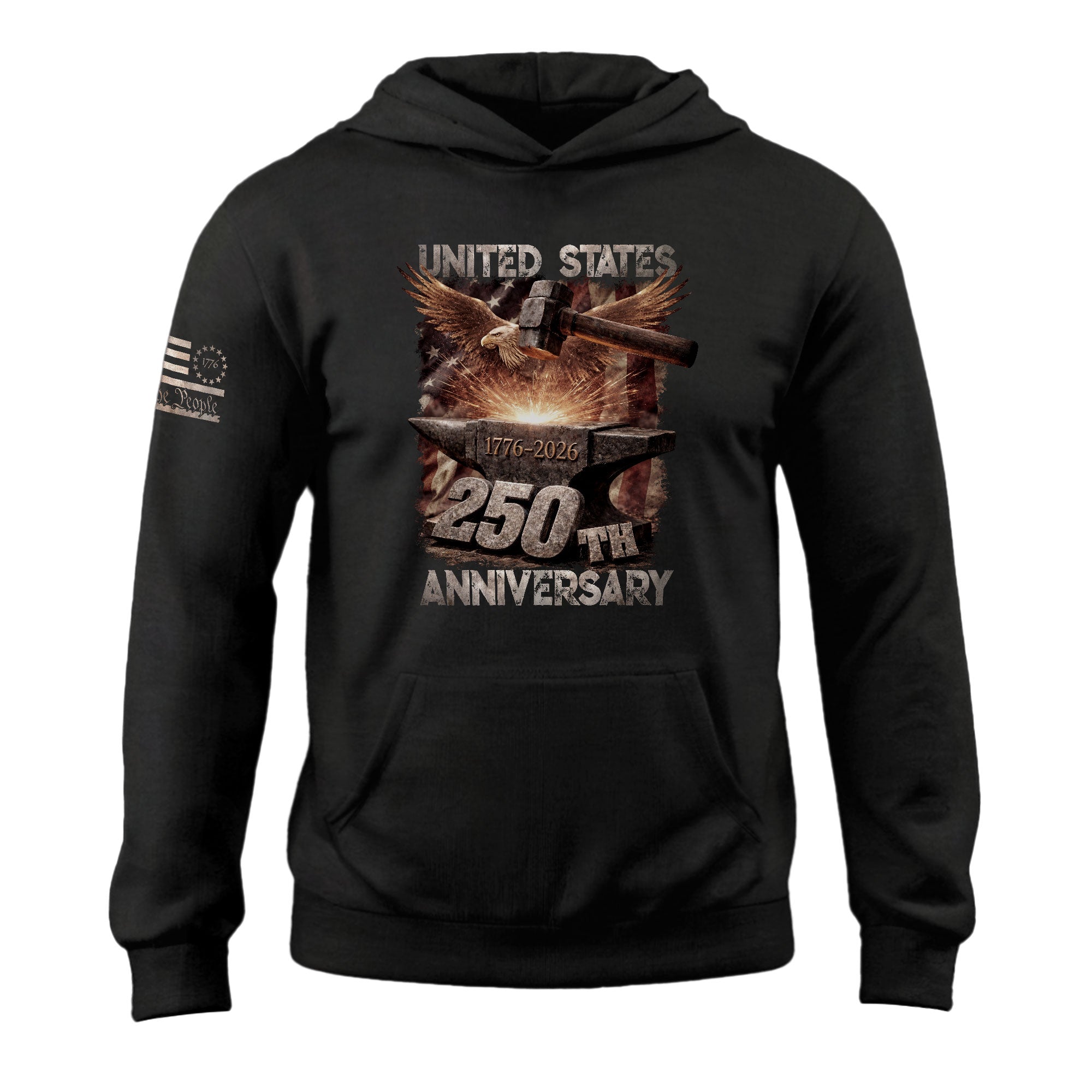 USA 250 Years Anniversary Hoodie 1776–2026, Vintage American Heritage Freedom Hoodie for Men and Women